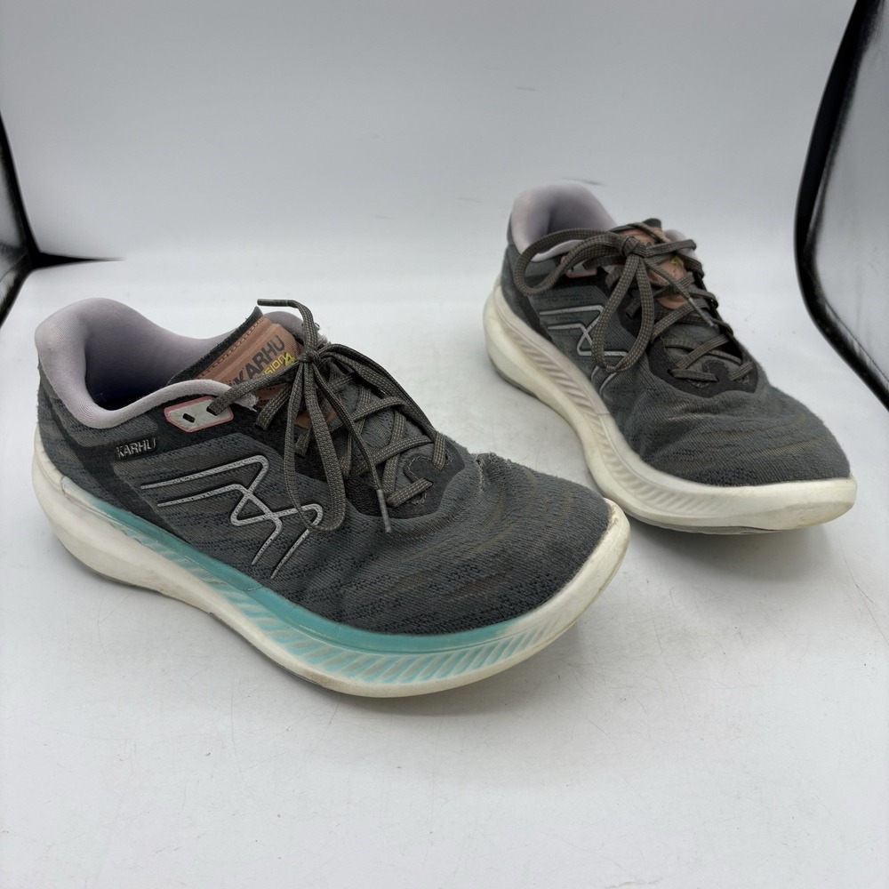 Karhu Shoes Womens Size 7.5 Fusion 4.0 Ortix Dark Gray Run Walk Sneakers Read
